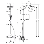HANSGROHE tuš set s termostatsko armaturo CROMETTA E 240 1jet (27271000)