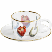 Skodelica za kavo s krožnikom TOILETPAPER I LOVE YOU, 110 ml, Seletti