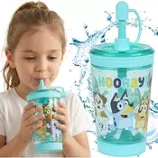 sarcia.eu BLUEY Neprelivni kozarec za hladne pijače s slamico, prozoren 480 ml