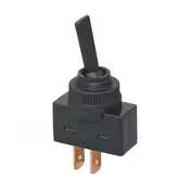 Prekidac kipp 20A/12V 1-pol 2-položaja plasticni crni, fi=12mm