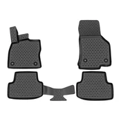 Rubber car mats VW Caddy 2021- (7-seater version, without rear row)
