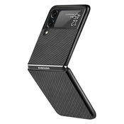FixPremium - Carbon ovitek za Samsung Galaxy Z Flip 3, crn
