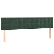 vidaXL vidaXL Posteljno vzglavje 2 kosa temno zeleno 100x5x78/88 cm žamet, (20952274)