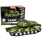 slomart LEAN TOYS Vojaški tank, frikcijski pogon, zvok, luči