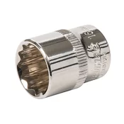 Silverline Ključ vtičnice 16 mm 3/8 kratka srebrna črta z 12 robovi