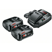 BOSCH 18-voltni litij-ionski sistemski pribor Začetni komplet 18 V (2x2,5 Ah + AL 1830 CV)