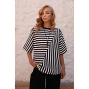 Trend Alacati Stili Ženska bluza Alc-X14539, Crno-bela