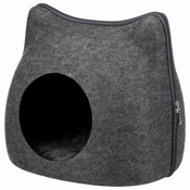 Trixie Cat Cave - Mačja jama iz klobučevine - siva 38 x 35 x 37 cm