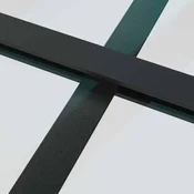 vidaXL Drsna vrata ESG steklo in aluminij 102x205 cm črna