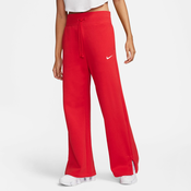 Nike W NSW PHNX FLC HR PANT WIDE, ženske hlace, crvena DQ5615