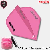KARELLA/Ultimo Flights - 200 mikronov/12 kos/profi peresa za pikado/pink