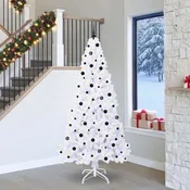 Vidaxl Umestno božično drevo med 300 LED Bela 240 cm PVC in jeklo