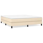 Vidaxl Posteljni okvir z vzmetmi krem 160x200 cm blago