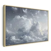 Slika - Astral Calm: Stars Scattered Over Delicate Clouds 120x80 U prirodnom drvenom okviru