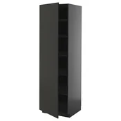 METOD Visoki element s policama, Crnosiva/Nickebo boja antracita, mat, 60x60x200 cm