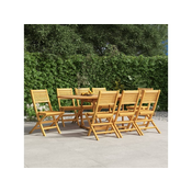 Den Zložljivi vrtni stoli 8 kosi 47x62x90 cm trdna tikovina