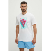 Pamucna majica adidas za muškarce, boja: bijela, s tiskom, IR5826