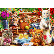 BlueBird - Puzzle Kittens in the Potting Shed 104 - 100 kosov