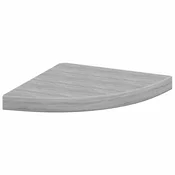 Vidaxl Kotna stenska polica betonsko siva 35x35x3,8 cm MDF