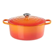 Litoželezni lonec 4,2 L Le Creuset, oranžna