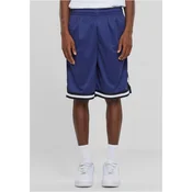 Mens Stripes Mesh Shorts - Navy Blue/Black/White