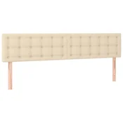 Vidaxl Posteljno vzglavje krem 180x5x78/88 cm blago