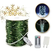 shumee Zunanje/notranje lučke za božično drevo, 500 LED žic, 50 m, hladno bela LAMP36B