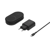 Belkin BOOST CHARGE Qi2 15W 2v1 Magnetno stojalo za polnjenje, zložljivo, črno