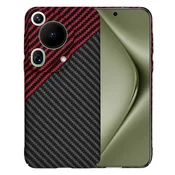 Trden TPU ovitek Techsuit Carbonite FiberShell za Huawei Pura 70 Ultra - red vortex