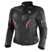 Ženska motoristicka jakna Street Racer Rose Air crno-roza
