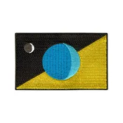shumee Našitek Zastava Zemlje, avtor Philip Kanellopoulos - 2004 - preprost rob - samolepilna podlaga - vezen našitek/značka/emblem
