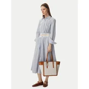 Tommy Hilfiger Ročna torba Th Script Tote Canvas AW0AW18829 Kremna