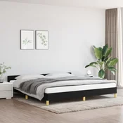shumee vidaXL Posteljni okvir brez vzmetnice, črne barve, 200x200 cm, oblazinjen s tkanino