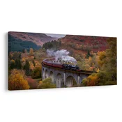 Slika jesenska pokrajina z vlakom - 200x100
