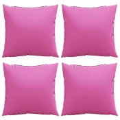 Vidaxl Okrasne blazine 4 kosi Roza 60x60 cm Tkanina
