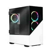 Kucište ECA-EK8-WW-ARGB K8 ARGB, Gaming, Belo