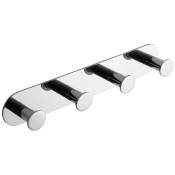 X-ROUND samolepilna 4-kljuka, polirano nerjavno jeklo - Chrome - 255x45x31 mm - Sapho - X-ROUND - 24 - Iz nerjavečega jekla - Štirikratni kavelj - Krožni - 255 - 45 - 31 - 14