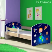 Djecji krevet ACMA s motivom, bocna sonoma 140x70 cm 22 Cosmos