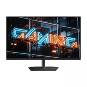 Monitor GigaByte 80 cm (31,5) MO32U24 3840x2160 Gaming 240Hz OLED 0,03ms 2xHDMI DisplayPort USB-C 18W 3xUSB Pivot Zvočniki 2x5W  DCI-P3-99% FreeSync Premium PRO HDR10 črna
