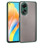 GS Silikonski ovitek za Oppo A78 5G, z zaščito kamere, prozoren/zelen