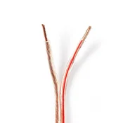 Nedis Högtalar kabel | 2x 4,00 mm2 | Koppar | 15,0 m | Okrogla | PVC | Transparentno | Kolut