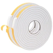 Vidaxl Samolepilni pena trak 2 szt. Bela 20mm x 5m CR pena