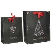 VREČKA DARILNA 26*32*12CM MAT, GLITER