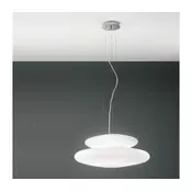 Ondaluce - Luster na sajli PAGODA 3xE27/15W/230V + 2xE27/15W, precnik 50 cm, bela