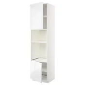 METOD Visoki element za ugradne uredaje, bela/Voxtorp v. sjaj bela, 60x60x240 cm