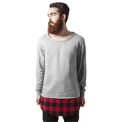 Urban Classics Majica pegasto siva/rdeča/črna