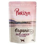 Ekonomično pakiranje Purizon Organic 24 x 85 g - Pačetina i piletina s tikvicom