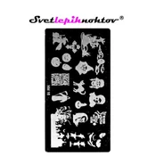 Stamping šablona, NM 16, za nailart stamping