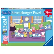 Ravensburger Sestavljanka Peppa Pig v šoli 2x24 kosov
