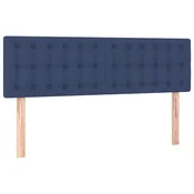 Vidaxl Posteljno vzglavje modra 144x5x78/88 cm blago